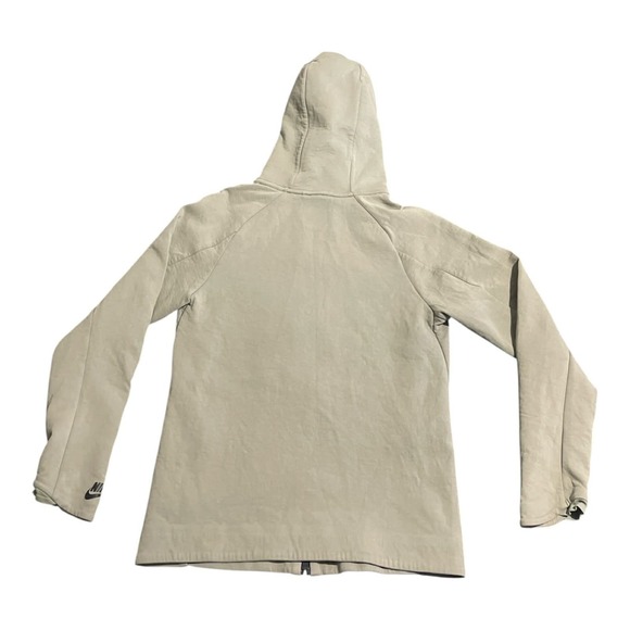 Nike Hoodie Mens S Green Tech Fleece Full Zip Raglan Activewear Jacket - Picture 2 of 5